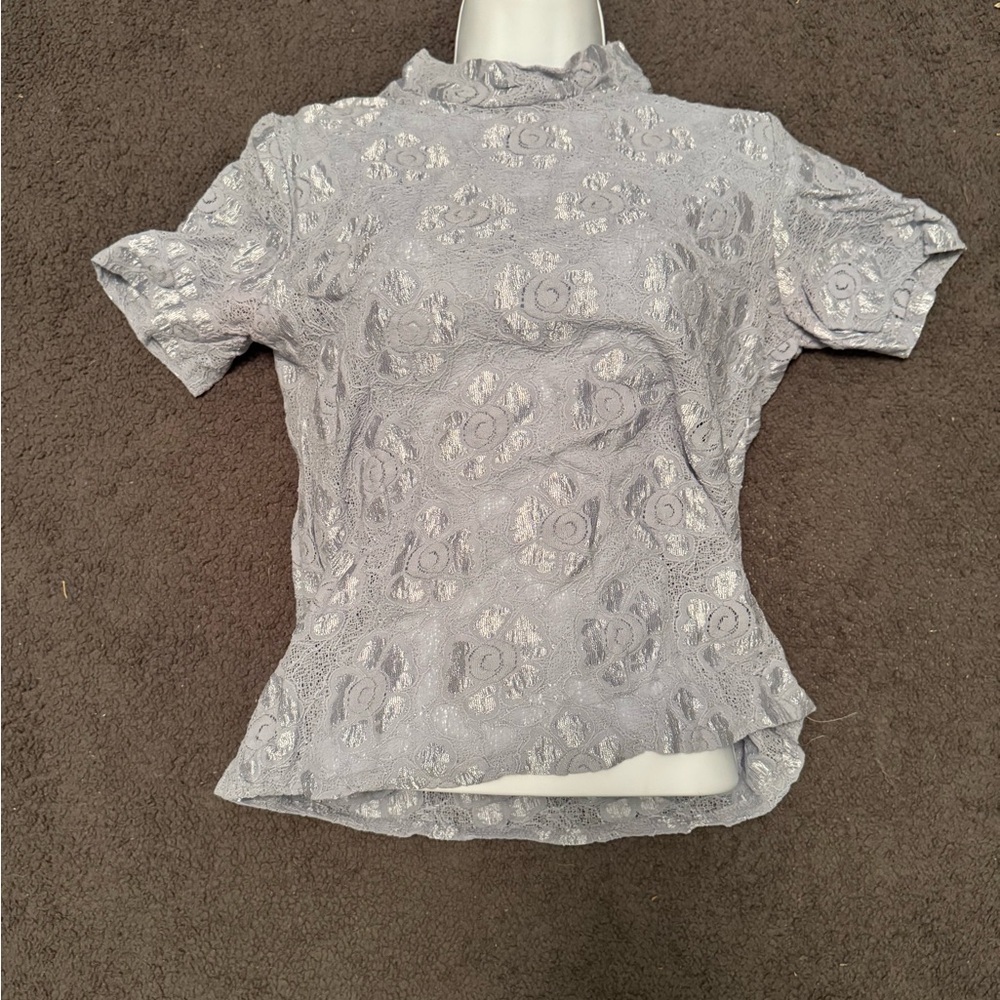 David Benjamin Gray Lace Women's Top